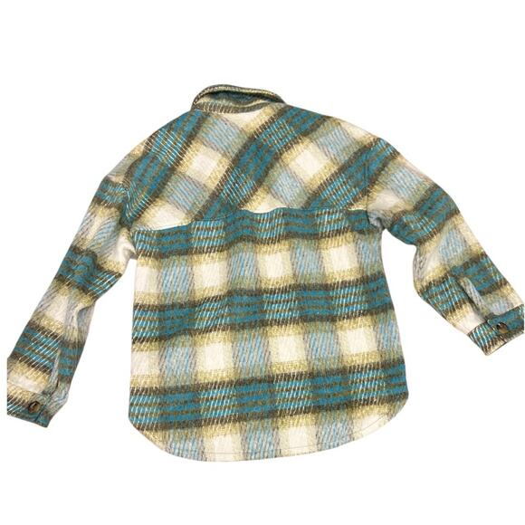 NWT En Saison Zoe Shirt Jacket Shacket in Green Multi Plaid | Large - Picture 3 of 8